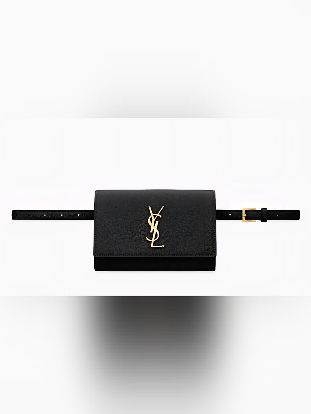 Saint Laurent YSL Black Leather Marsupio Kate Belt Bag With Gold Hardware